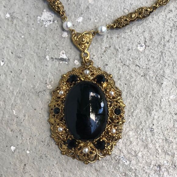 West Germany filigree necklace - Picture 1 of 5